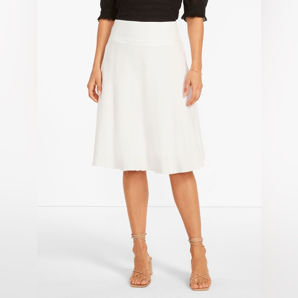 NIC+ ZOE Linen‎ Blend SUMMER FLING FLIRT Midi SKIRT